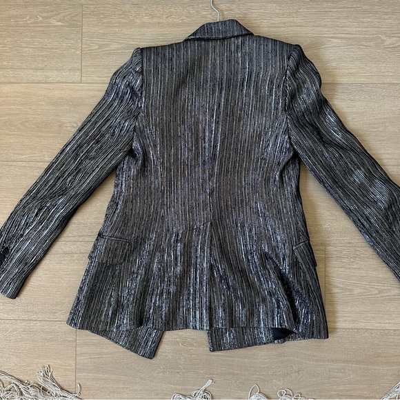 Isabel Marant Denel Double-Breasted Metallic Cocktail Blazer - Picture 4 of 13